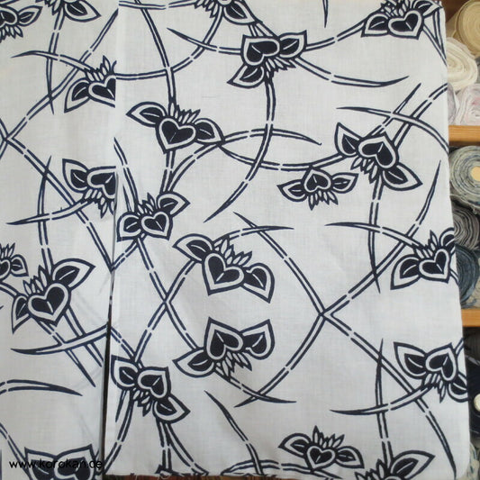 Yukata / Nemaki Kimono reine Baumwolle, mit Paulownia Baumblüten