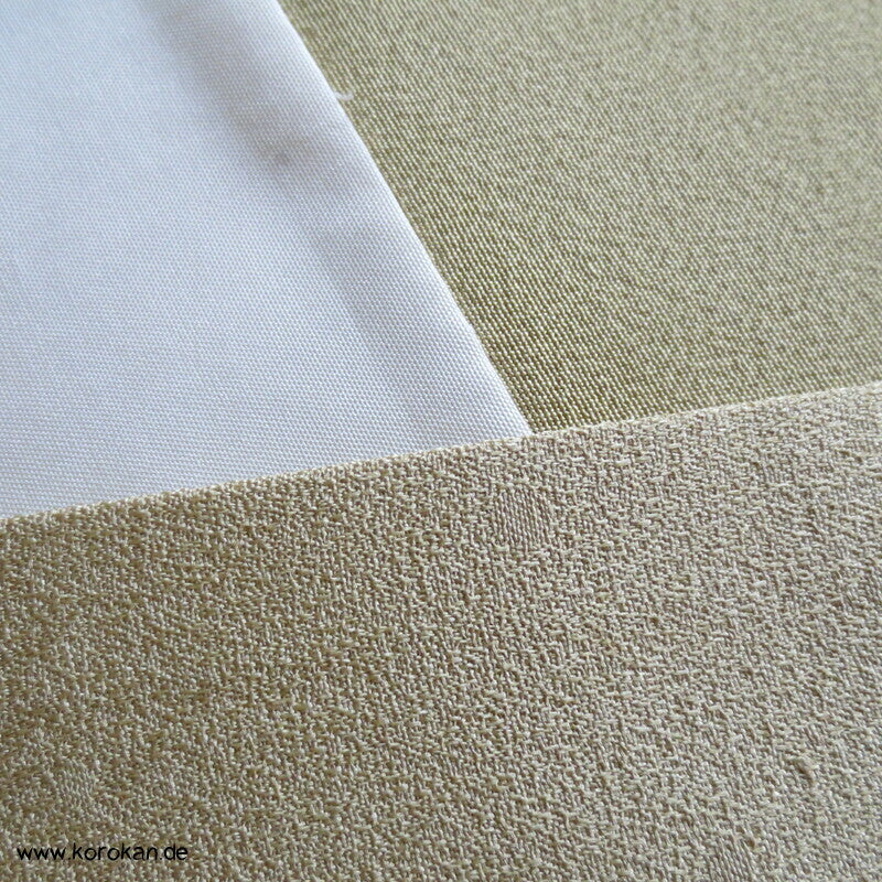 Ume Zweige auf blassem curry Winter Homongi Kimono