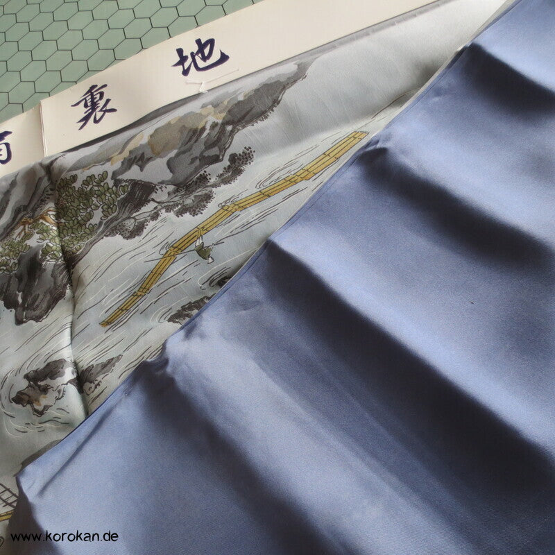 Seidenserge Haori Kimono Jacken Schulter Futter