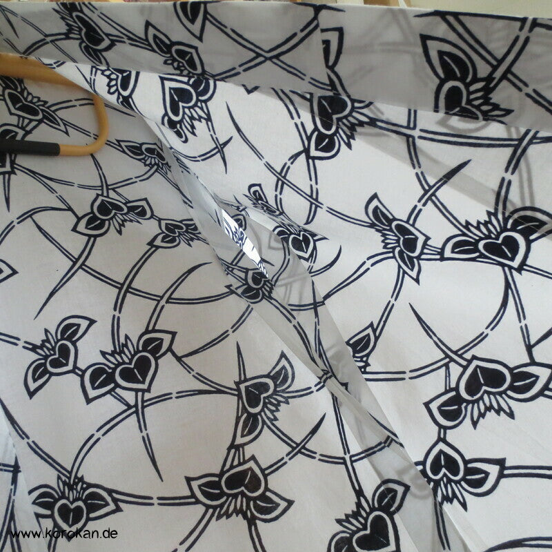 Yukata / Nemaki Kimono reine Baumwolle, mit Paulownia Baumblüten