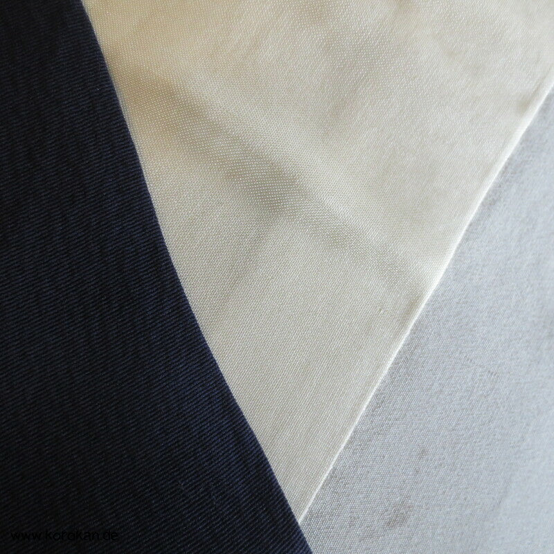 moderner japanischer Kranich und Bambus Seidencrepe Homongi Kimono