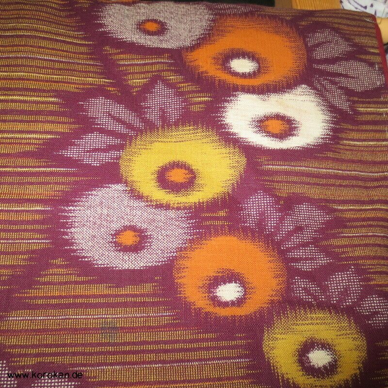 Kugelchrysanthemen Kasuri Moka Kotton Kosode Kimono