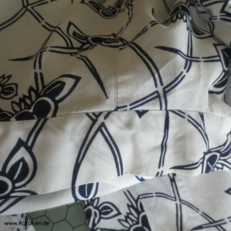 Yukata / Nemaki Kimono reine Baumwolle, mit Paulownia Baumblüten