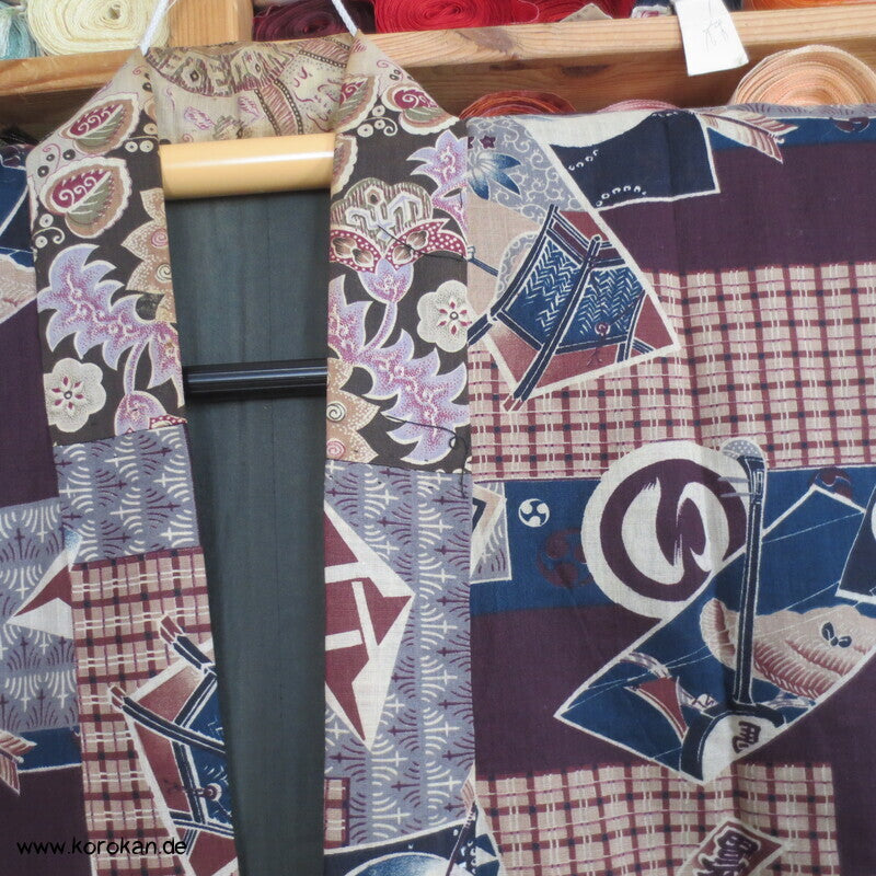 Hada Juban - Männer Kimono Unterhemd, antik