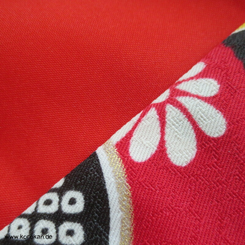 wildbunte Ume, Blüten Komon Kimono, Polyester Damast