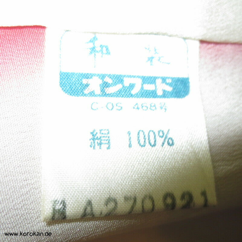 Furisode Seidendamast Kimono mit Bingata Motiven