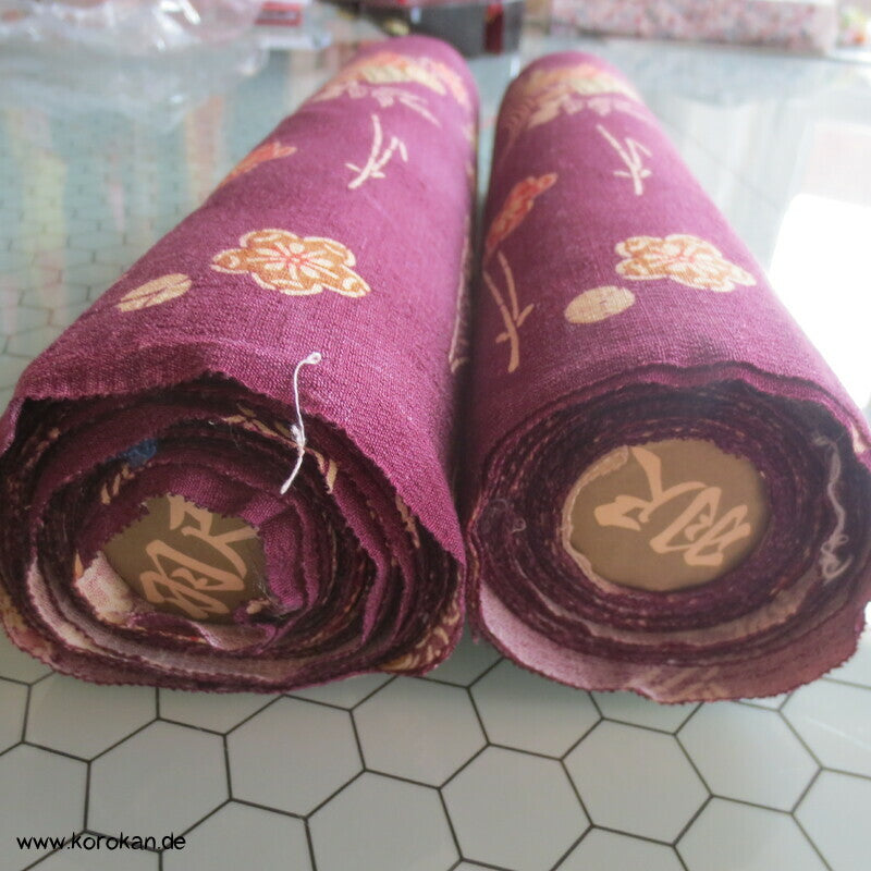 Häuser Bingata Wolle/ Seide Japan Kimono Krepp
