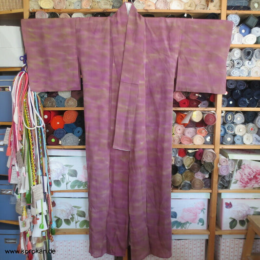 Bokashi Farbverlauf Rho Seiden Hitoe ungefütterter Japan Kimono