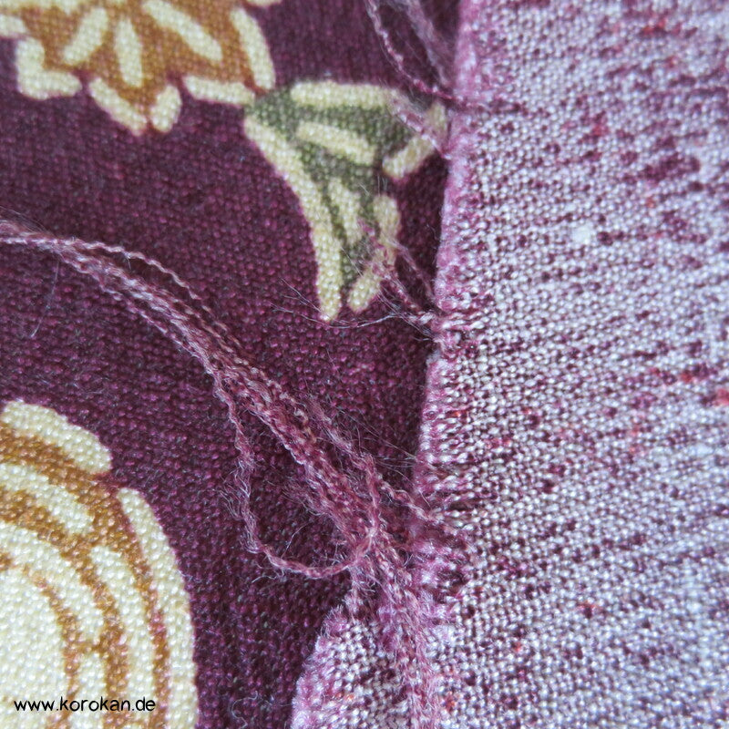 Häuser Bingata Wolle/ Seide Japan Kimono Krepp