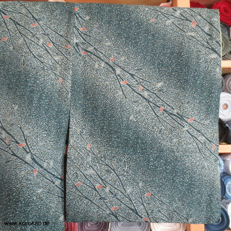 Komon Kimono diagonales Zweige im Schneesturm Muster, waschbar