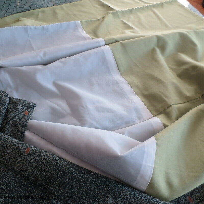 Komon Kimono diagonales Zweige im Schneesturm Muster, waschbar