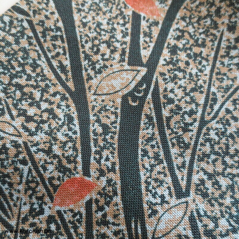 Komon Kimono diagonales Zweige im Schneesturm Muster, waschbar