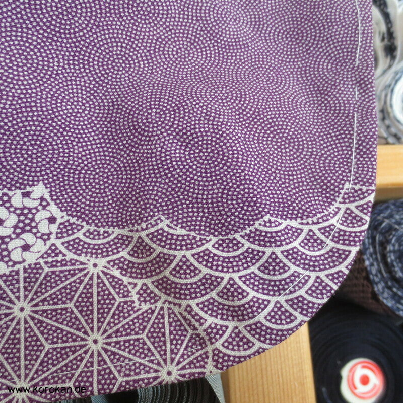 Edokomon Wolken Hitoe ungefütterter Kimono