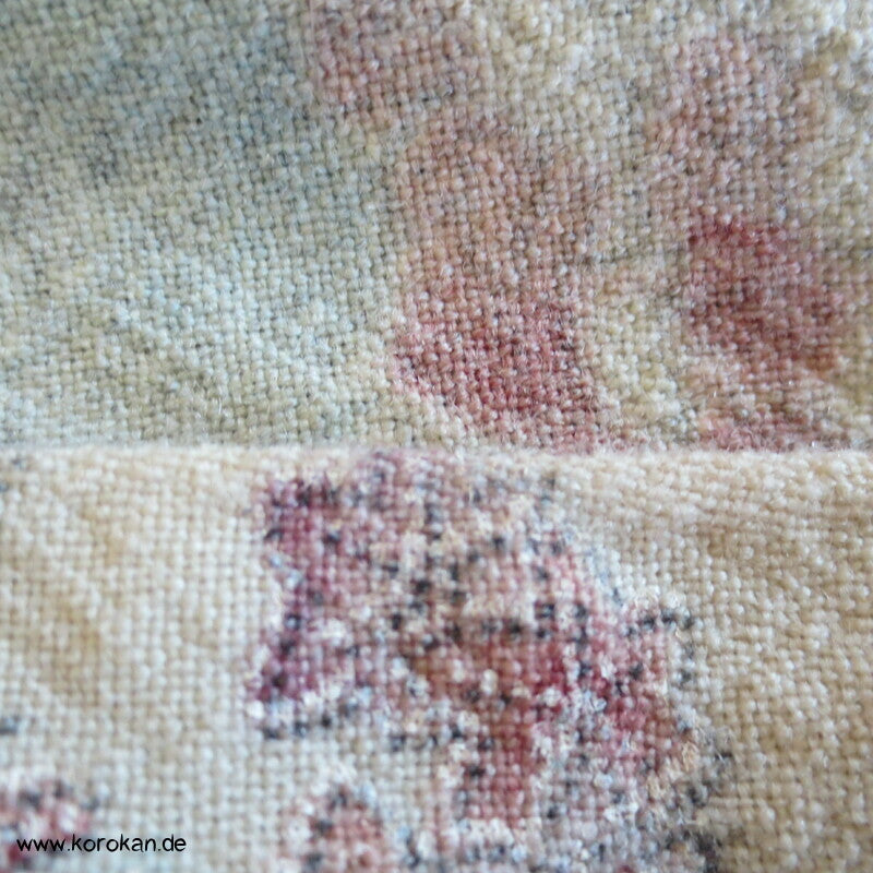 feine Blumen Druckmuster Hitoe Komon Kimono aus Wolle, zerstört