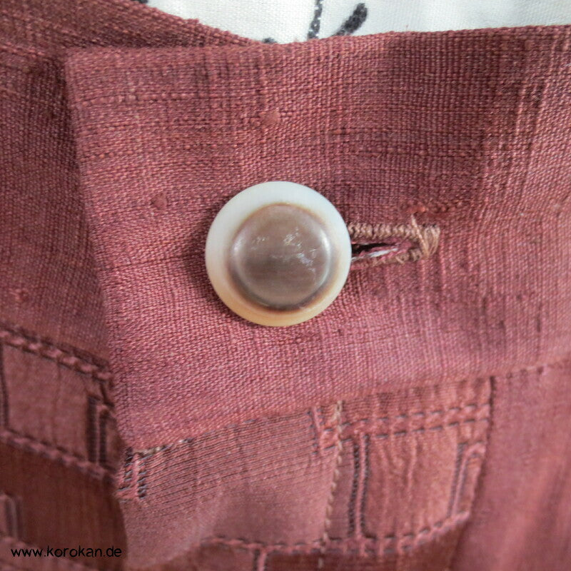 Upcycling Hose aus zwei verschiedenen Kimono Seiden Stoffen