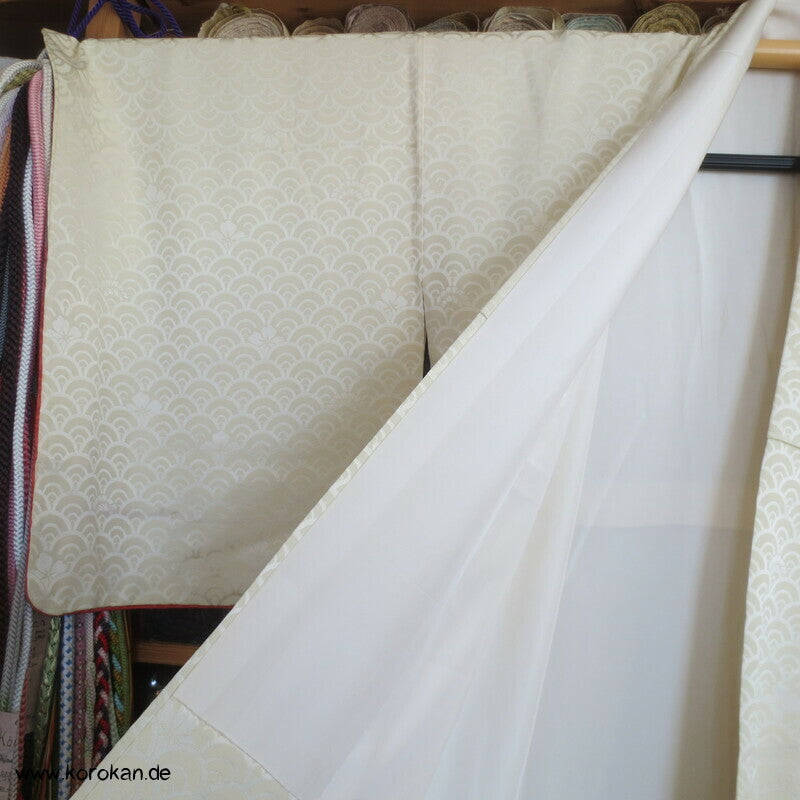 Segaiha Wolken Homongi Seidendamast Kimono