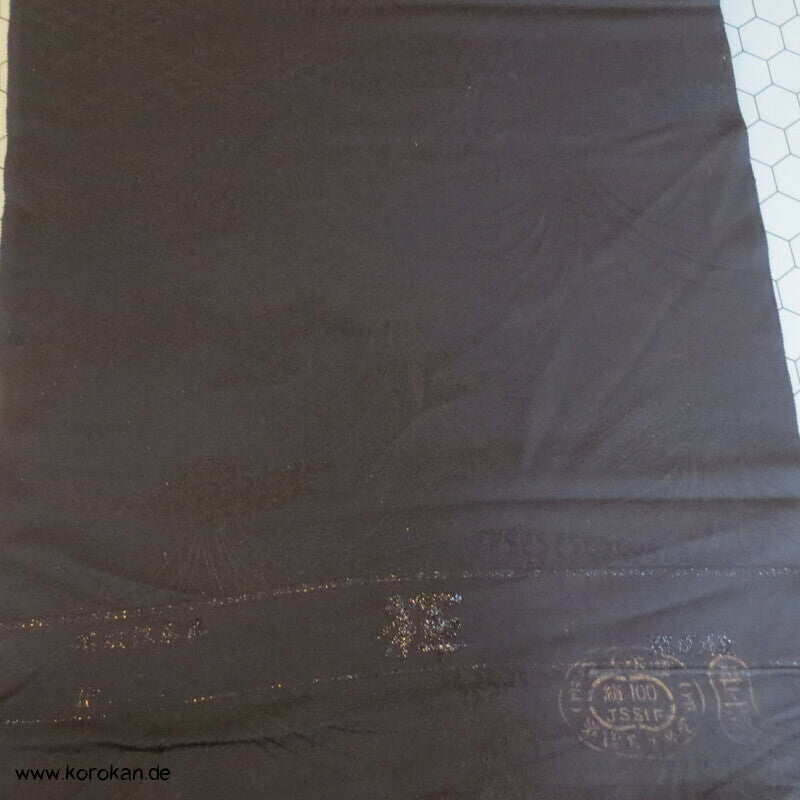 schwarze Seide gewebte Muster Haori Tanmono