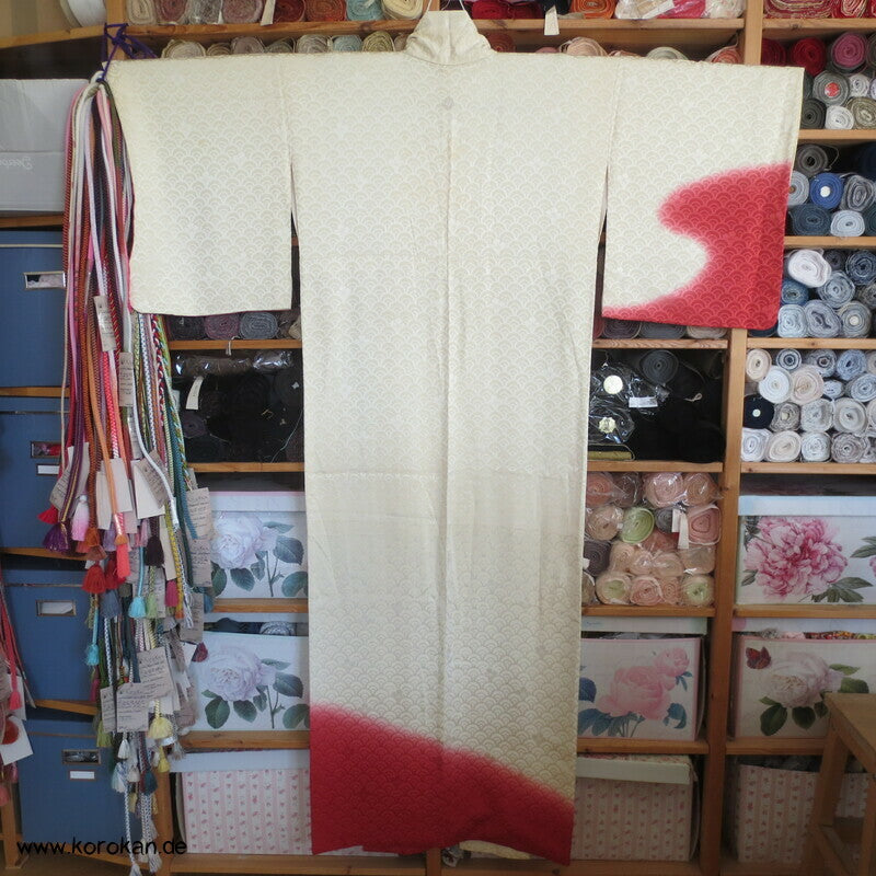 Segaiha Wolken Homongi Seidendamast Kimono