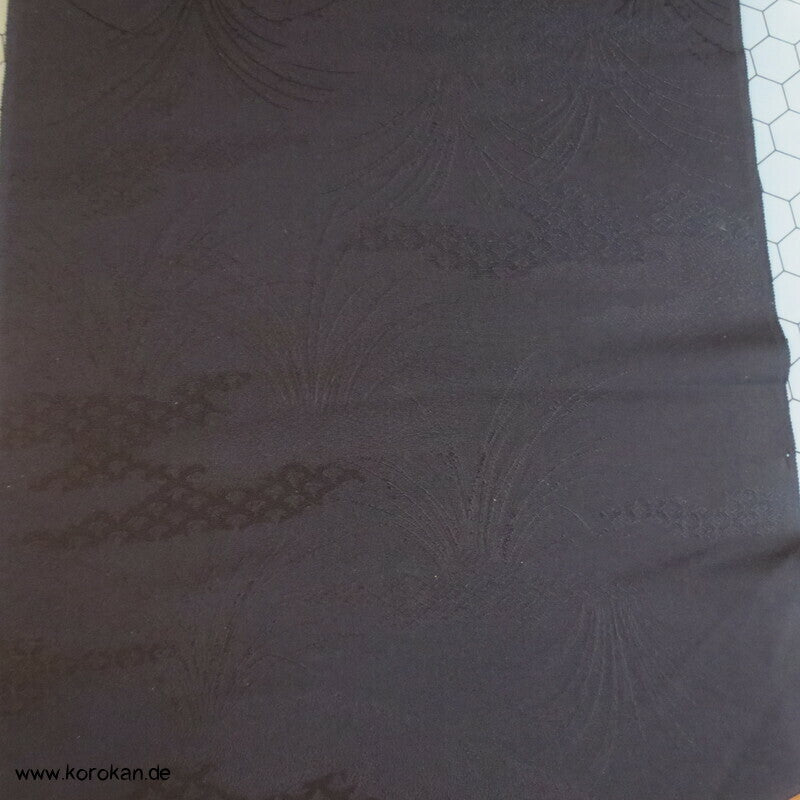 schwarze Seide gewebte Muster Haori Tanmono