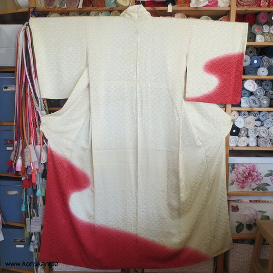 Segaiha Wolken Homongi Seidendamast Kimono