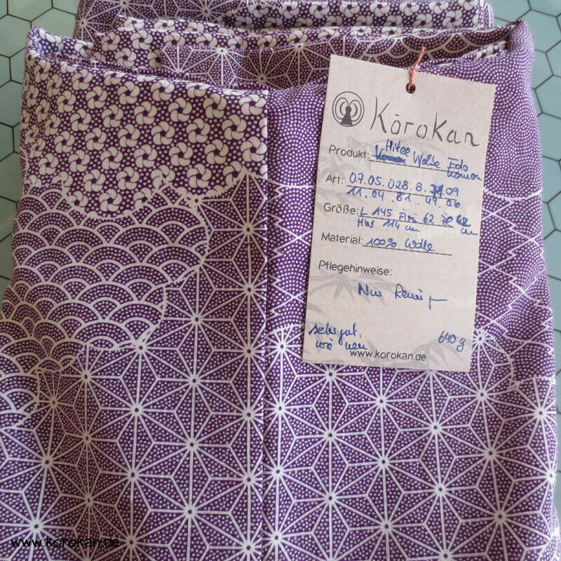 Edokomon Wolken Hitoe ungefütterter Kimono