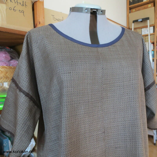 Blusen TShirt aus fein Kasuri Araihari Kimono Seide
