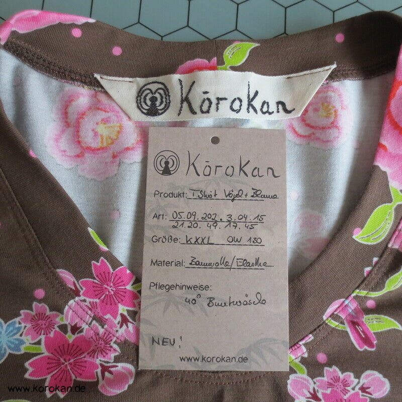 T Shirt aus Stenzo Baumwolljersey Blumen, Vögel
