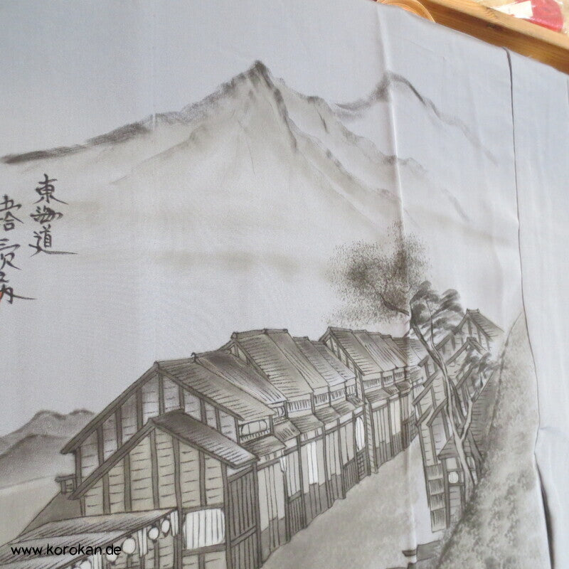 Juban Unterkimono, japanische feine Seide, Tokkaido Uferstraße