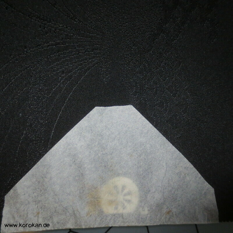 schwarze Seide gewebte Muster Haori Tanmono