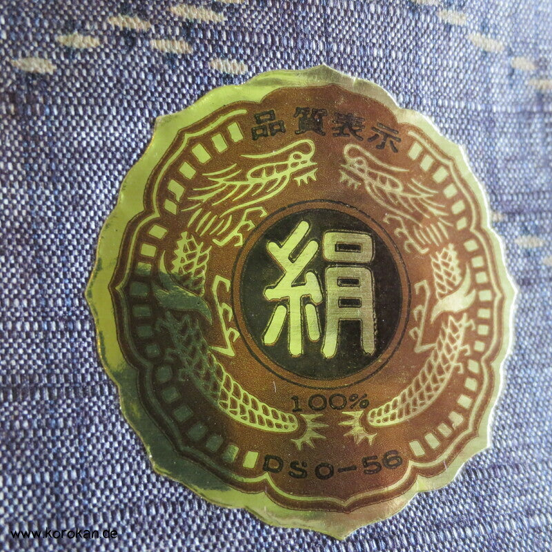 Noshi in blauviolett Tsumugi Seide