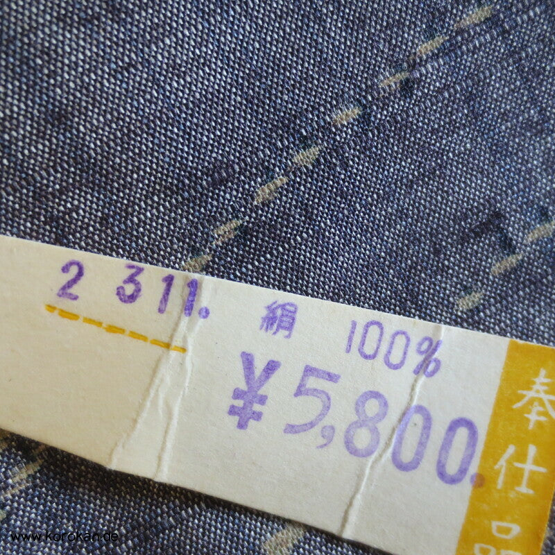 Noshi in blauviolett Tsumugi Seide