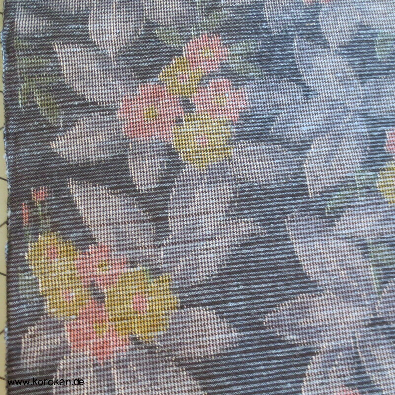 Blumensträuße Kasuri Tanmono Tsumugi Kimono Seide