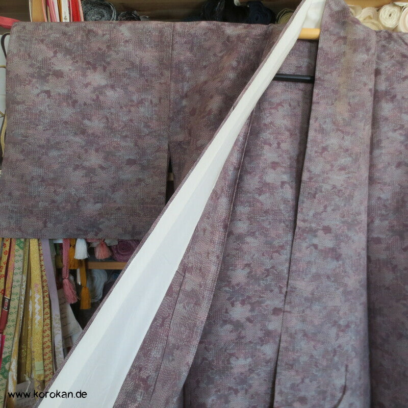 angedeutete Kasuri Blüten Hitoe Tsumugi Seiden Kimono