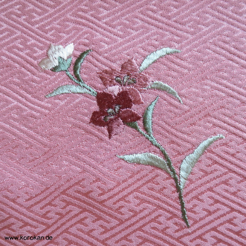 Shibori Fluss, Sayagata Jacquard mit Teilstickerei Tanmono