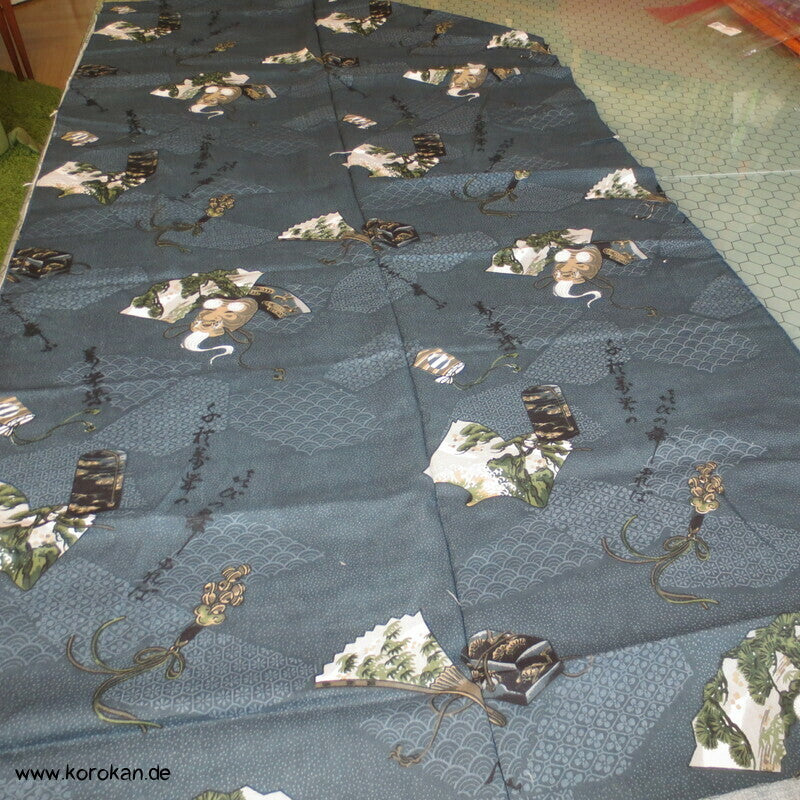 Noh Maske Männer Juban Kimono Wollmuslin