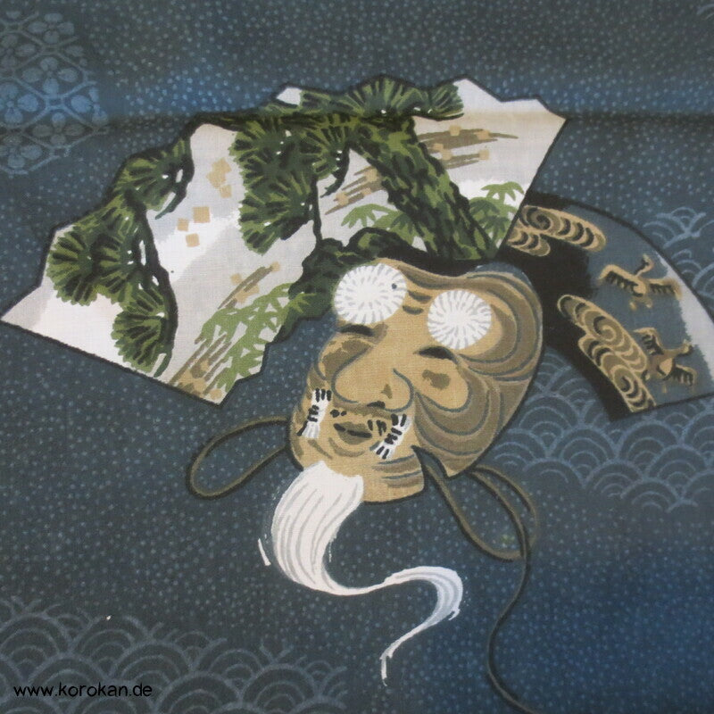 Noh Maske Männer Juban Kimono Wollmuslin