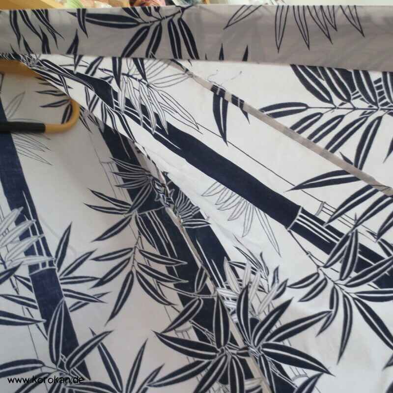 Bambusmuster gekürzter Yukata mit Bindeband