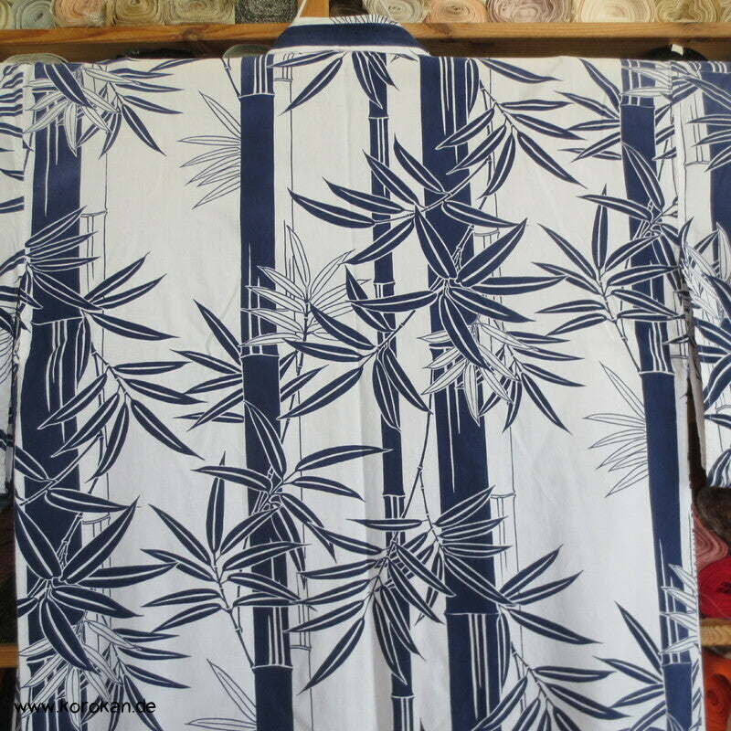 Bambusmuster gekürzter Yukata mit Bindeband