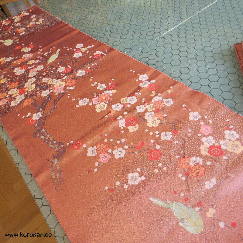 Vögelchen Jacquard Araihari Stoffreste Kimono, Uchikake oder Obi