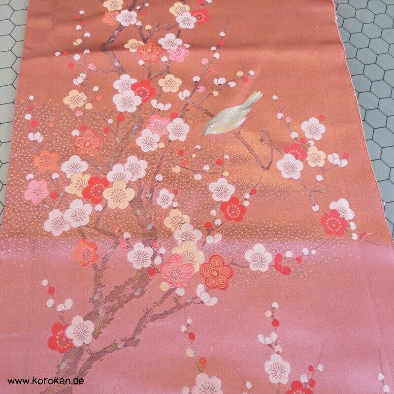 Vögelchen Jacquard Araihari Stoffreste Kimono, Uchikake oder Obi