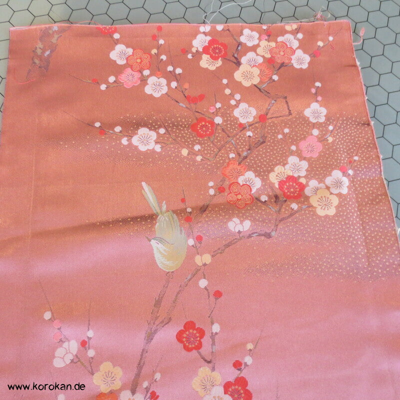 Vögelchen Jacquard Araihari Stoffreste Kimono, Uchikake oder Obi