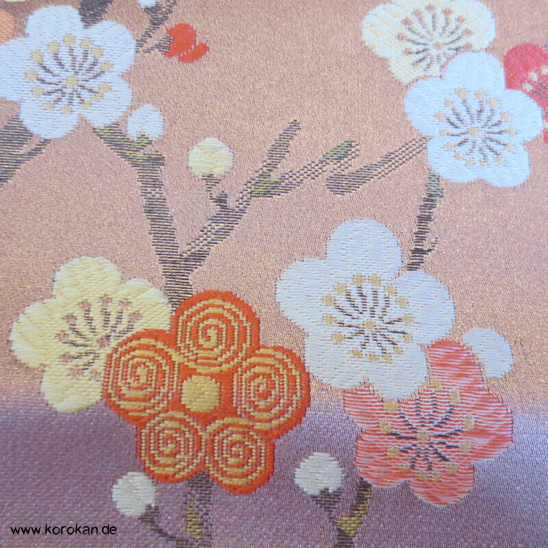 Vögelchen Jacquard Araihari Stoffreste Kimono, Uchikake oder Obi