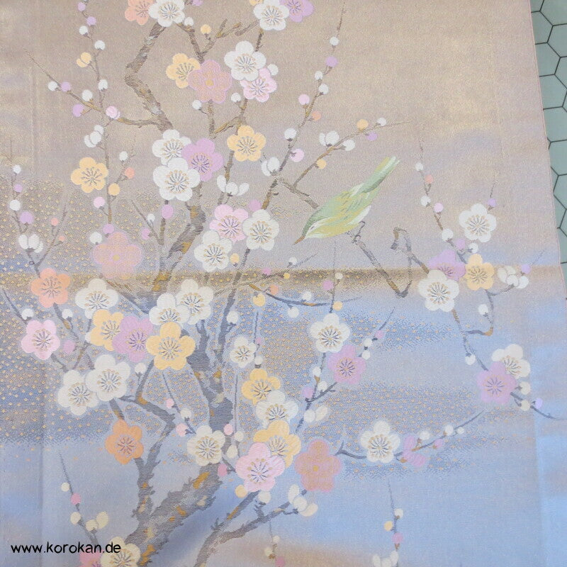 Vögelchen Jacquard Araihari Stoffreste Kimono, Uchikake oder Obi