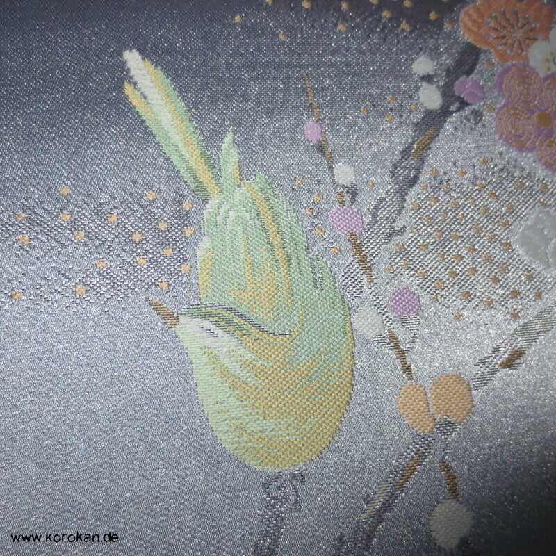 Vögelchen Jacquard Araihari Stoffreste Kimono, Uchikake oder Obi