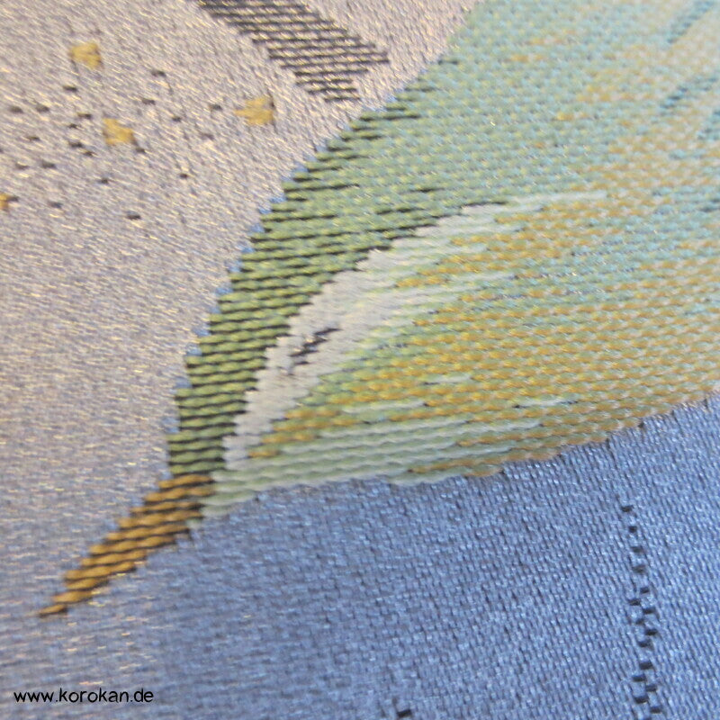 Vögelchen Jacquard Araihari Stoffreste Kimono, Uchikake oder Obi