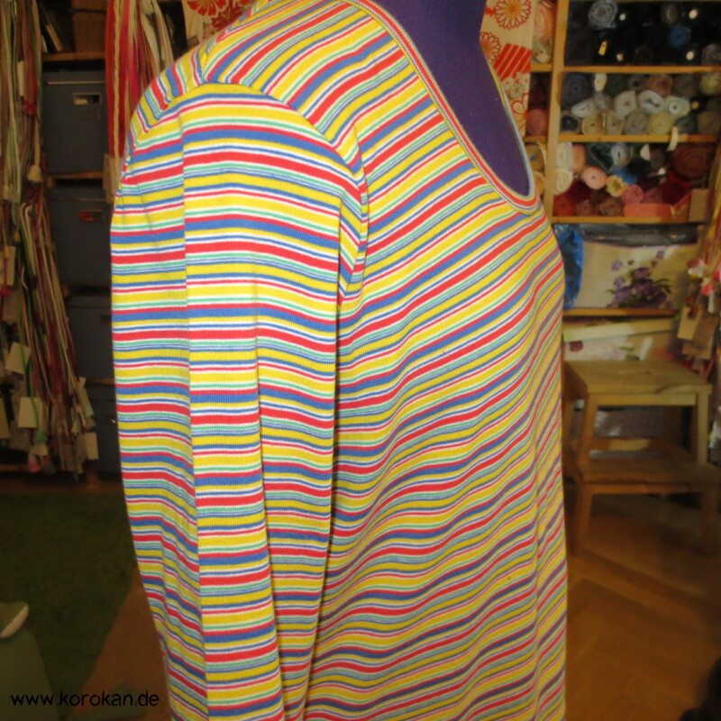 Öko Baumwoll Ringelshirt bunt 3/4  oder langer Arm