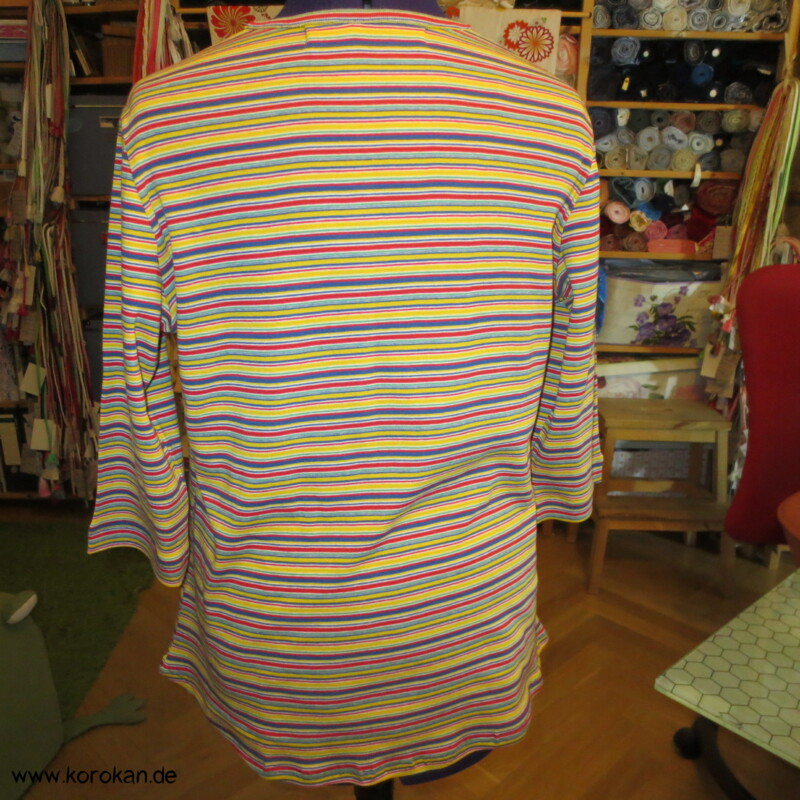 Öko Baumwoll Ringelshirt bunt 3/4  oder langer Arm