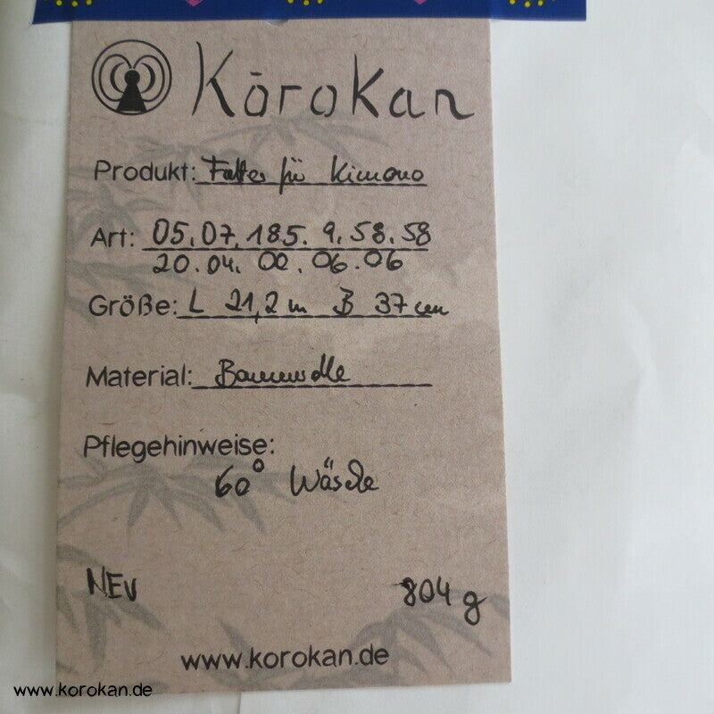 weißes japanisches Batist Baumwollfutter für Kimono - Originalverpackt