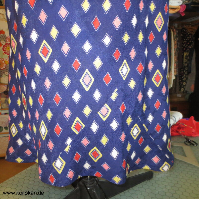 bunte Kimono Seide Bias Cut Rock