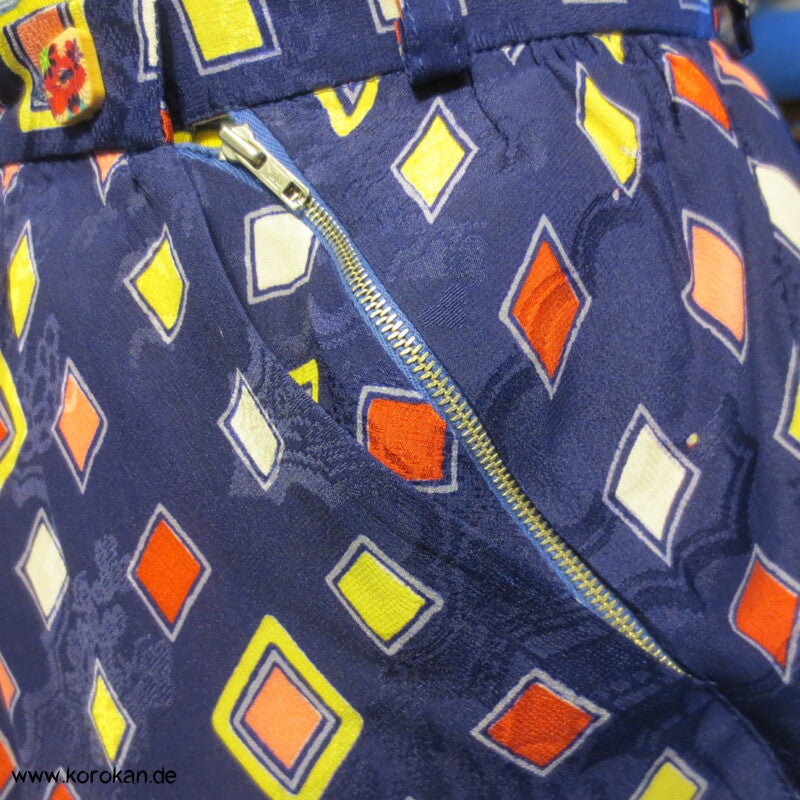 bunte Kimono Seide Bias Cut Rock